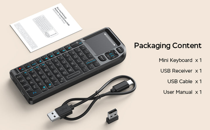 Mini teclado con panel táctil mini teclado Bluetooth