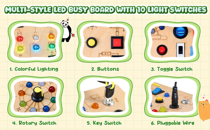 MoKo Busy Board Montessori Juguetes para niños de más de 3