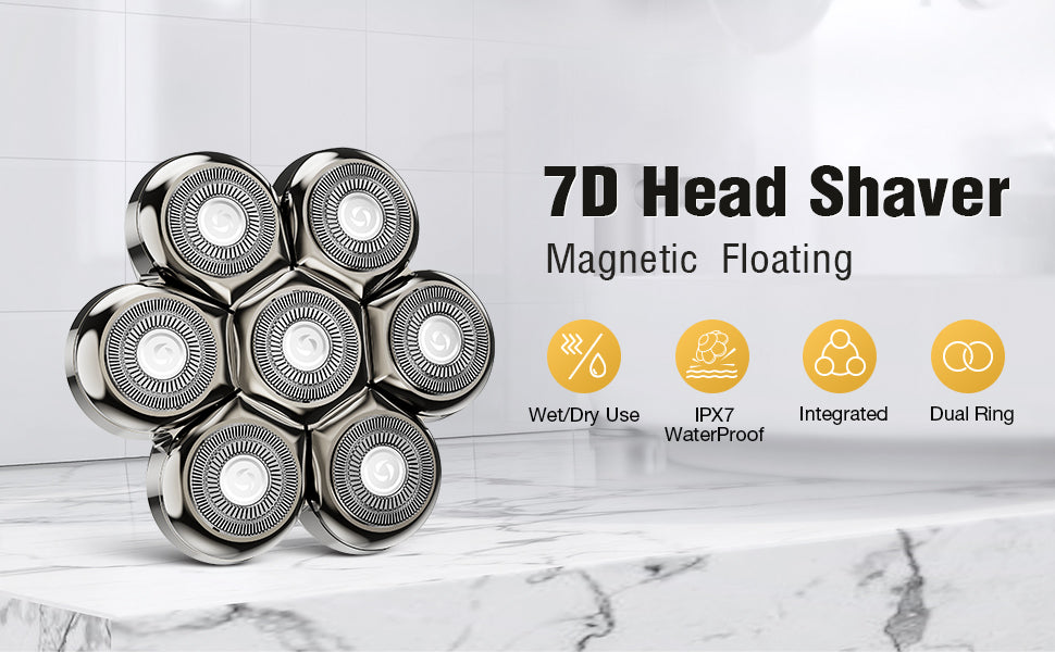 7 cuchillas flotantes de cabezal de afeitado de repuesto