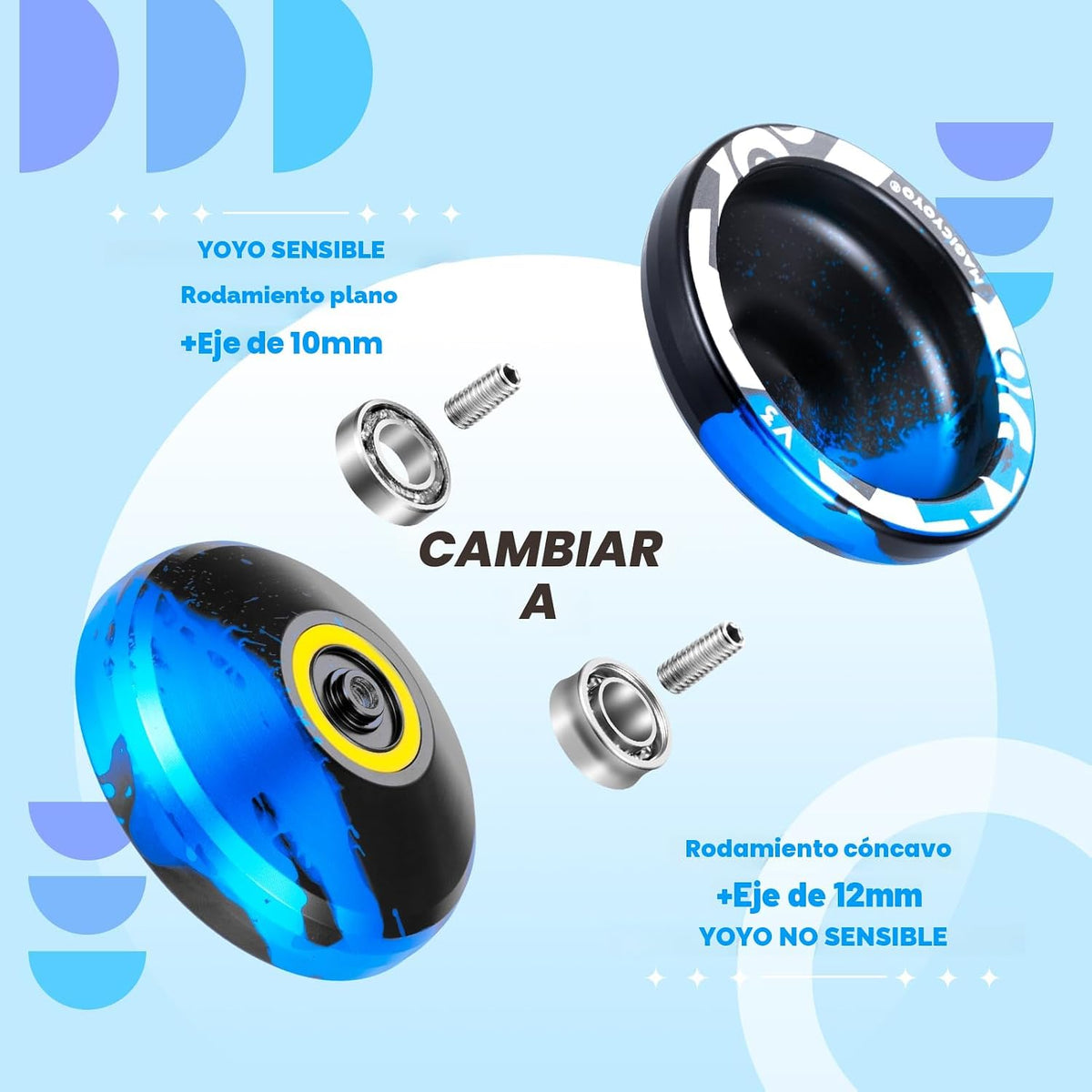 MAGICYOYO V3 Responsive Yoyo para Kids Beginners, Professional Yo-yo Adults