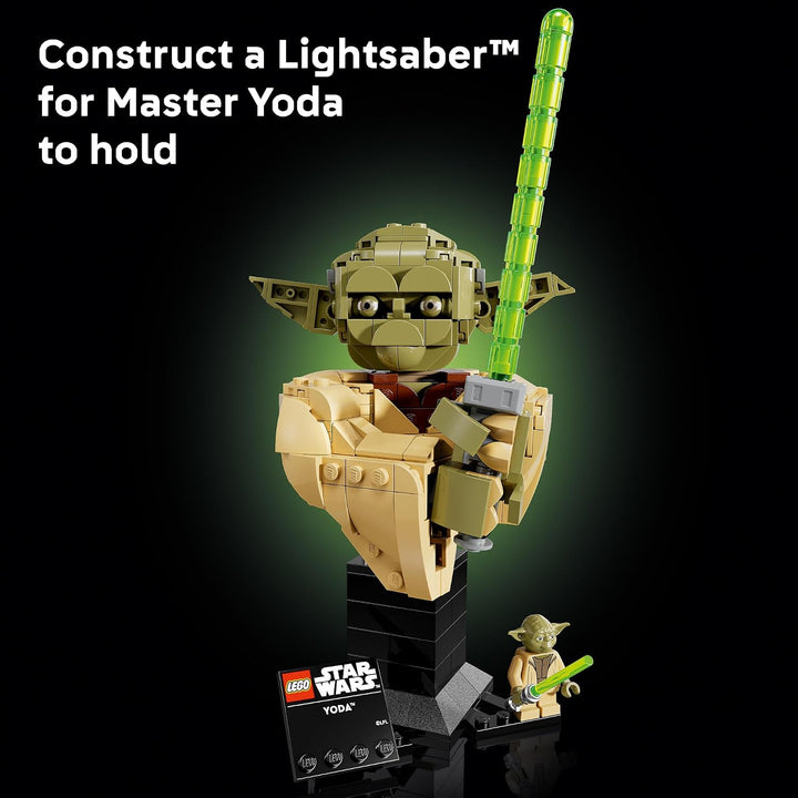 LEGO Star Wars: Attack of the Clones Yoda Busto con sable de luz \u...