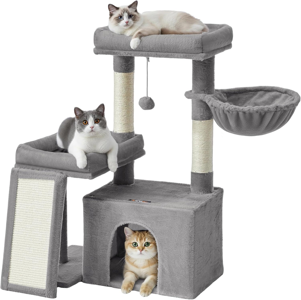 Feandrea Árbol para gatos, torre para gatos de 33.8 pulgadas, postes