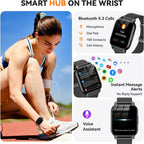 Reloj inteligente para mujer (3 bandas), rastreador de actividad física HD de 1.85 pulgadas con llamadas Bluetooth, reloj inteligente impermeable IPX8 para iPhone Android, más de 112 modos deportivos