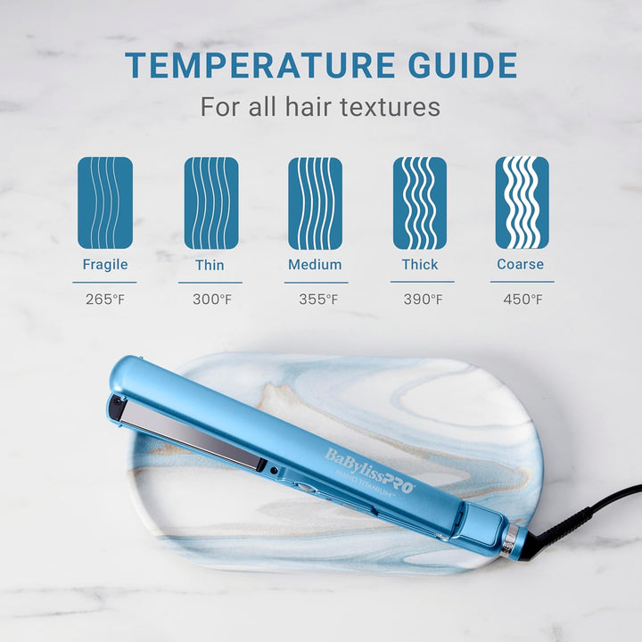 BaBylissPRO 1" Ultra Thin Flat Iron, Hair Straightener, Shorter...