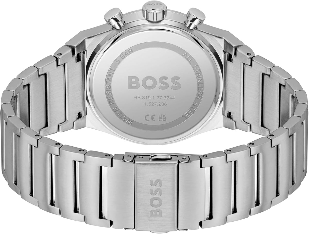 BOSS Candor - Reloj cronógrafo para hombre, movimiento de cuarzo, función de cronómetro, resistente al agua hasta 164.0 ft, 5ATM, regalo para él