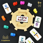 Queensell Mexican Train Dominoes Set con Numbers, Double 12 Dominoes para Adultos, Mexican Domino Train para Adults y Family - Juego de Dominoes 91 Fichas con Estuche de Aluminio