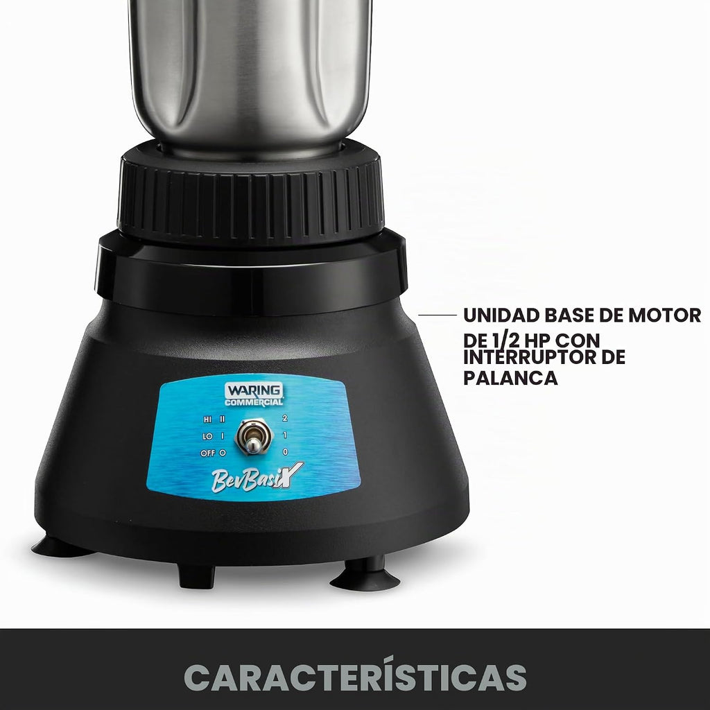 Waring BevBasix Batidora de barra con tarro de acero inoxidable de 32 onzas
