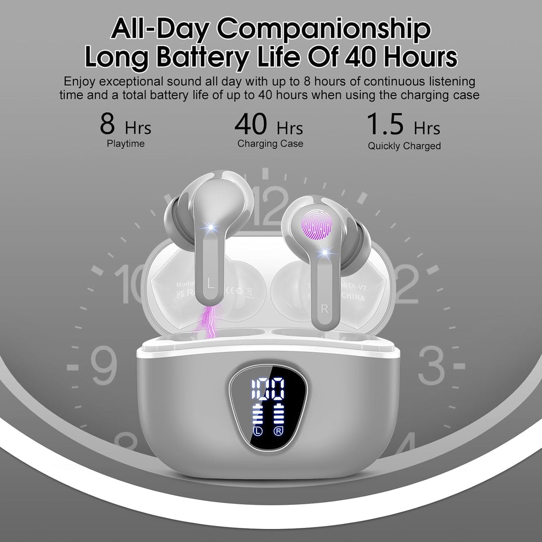 Auriculares inalámbricos, Auriculares Bluetooth 5.4 HiFi Estéreo, A...