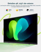 Monitor portátil con pantalla táctil 4K, 15.6" 125% sRGB 10-Poi...