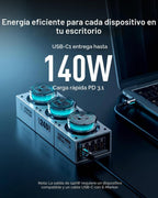 E-Tank Estación de Carga de Escritorio 7 en 1, Cargador GaN USB-C de 240W Máx.