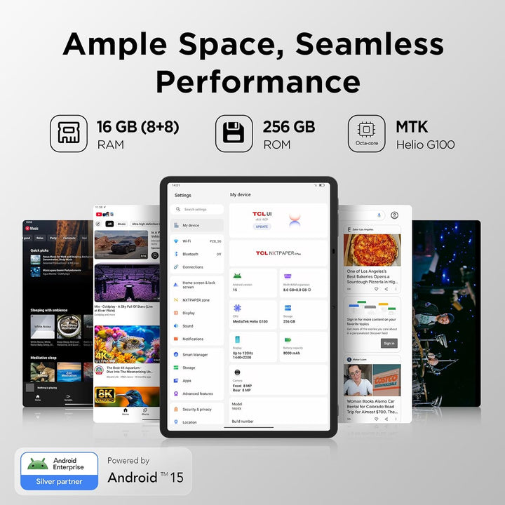TCL Tableta Android NXTPAPER 11 Plus, almohadilla de dibujo de 11.5...