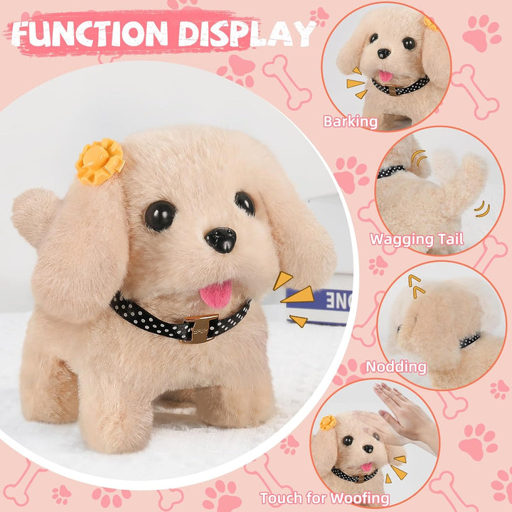 Vanvimen 16 piezas de juguetes de perro robot para niñas, juguetes...