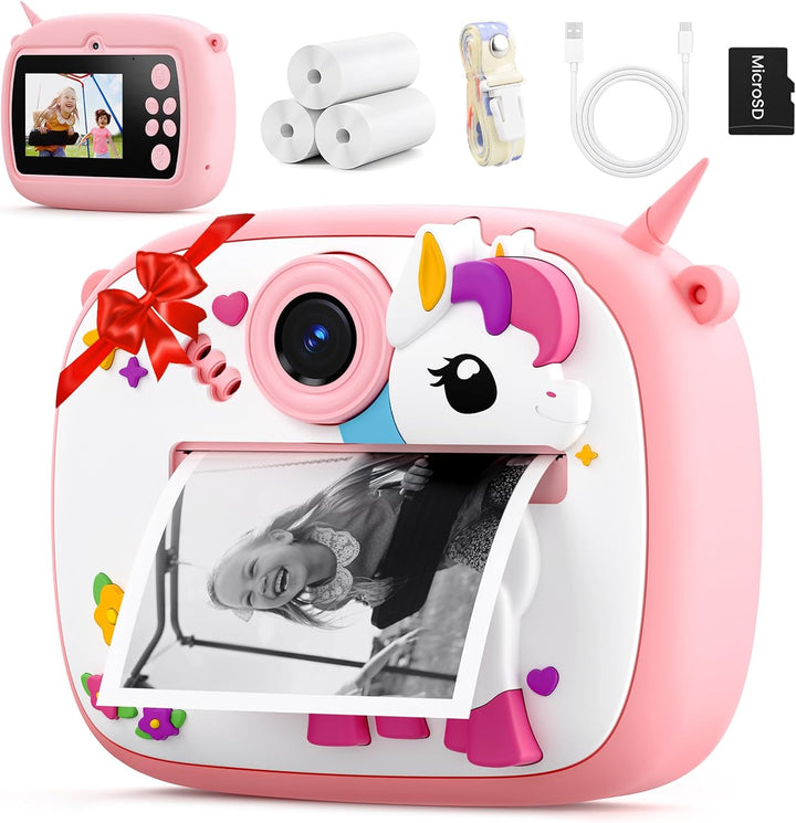 Cámara de impresión instantánea para niños, cámara digital para niñ...