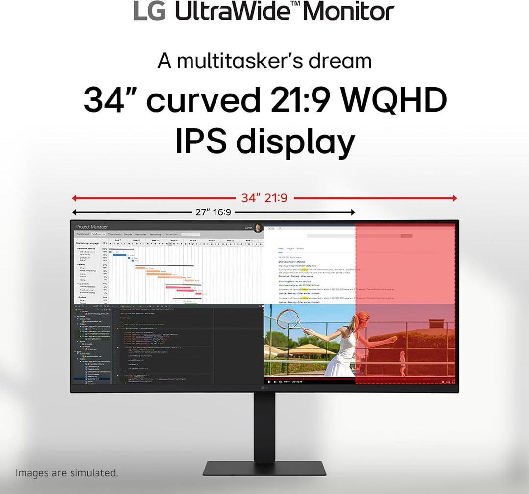 LG 34U650A-B 34 pulgadas UltraWide WQHD (3440 x 1440) IPS Monitor d...