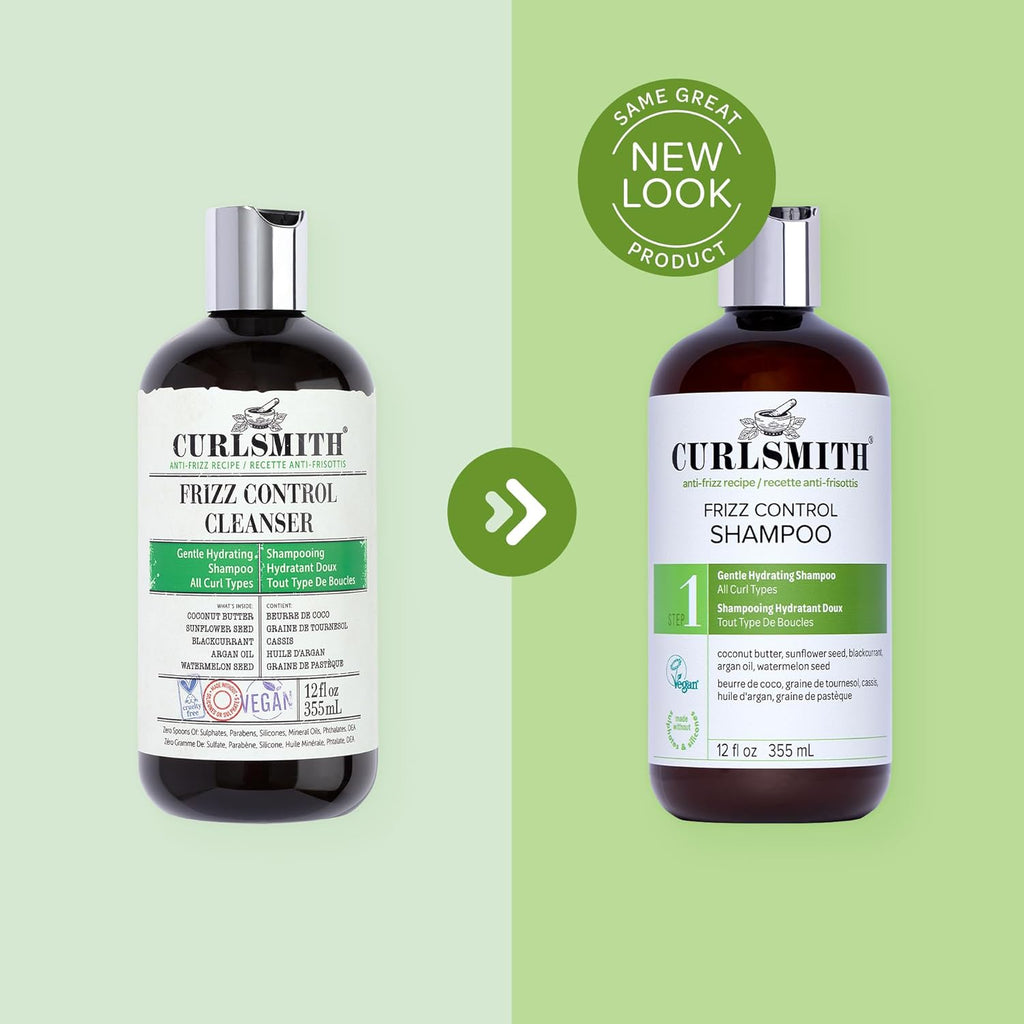 CURLSMITH Frizz Control Shampoo - Frizz-Fighting Shampoo for Curls,...