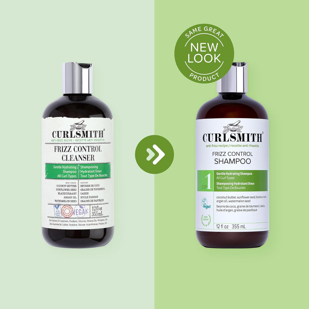 CURLSMITH Frizz Control Shampoo - Frizz-Fighting Shampoo for Curls,...