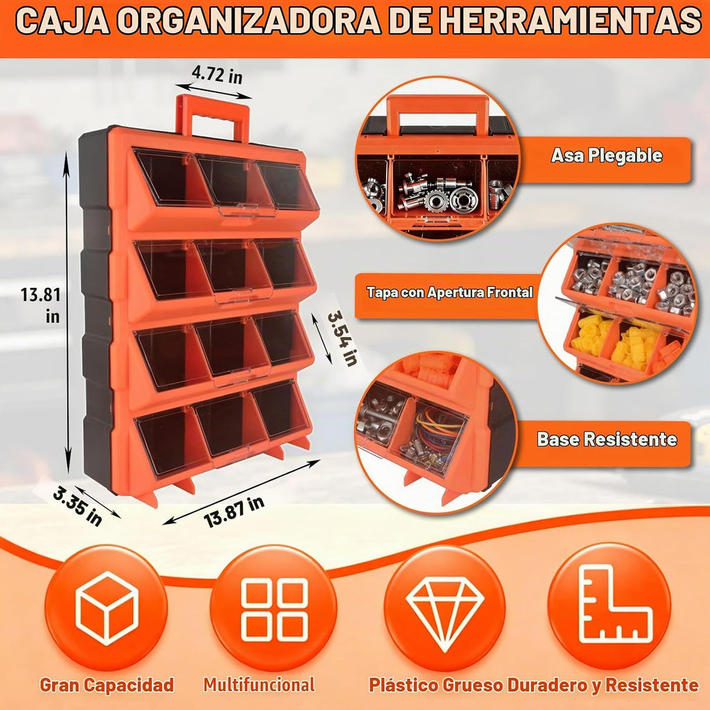 Organizador de caja de herramientas, organizador portátil de piezas