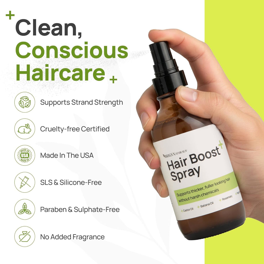 Brigs Naturals Spray para aumentar el cabello para un cabello de as...