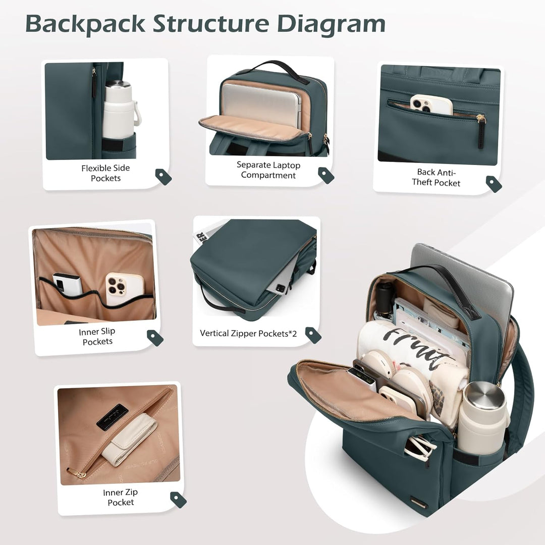 GOLF SUPAGS - Mochila elegante para laptop para mujer, mochila para...