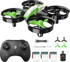 Holy Stone Mini Drone para Niños y Principiantes, Cuadricóptero Interior y Exterior para Niños y Niñas con Auto Hover, Vueltas 3D, 3 Baterías, Modo Sin Cabeza, Excelente Juguete de Regalo de Pascua para Niños y Niñas, HS210 Verde