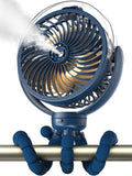 Wavmill Ventilador de cochecito nebulizador, ventilador portátil co...