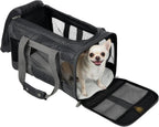 Sherpa Original Deluxe Transportador de Mascotas para Viajes, Aprobado por Aerolíneas y con Garantía a Bordo - Gris Carbón, Mediano