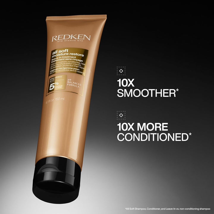 Tratamiento de restauración de humedad sin enjuague Redken All Soft...