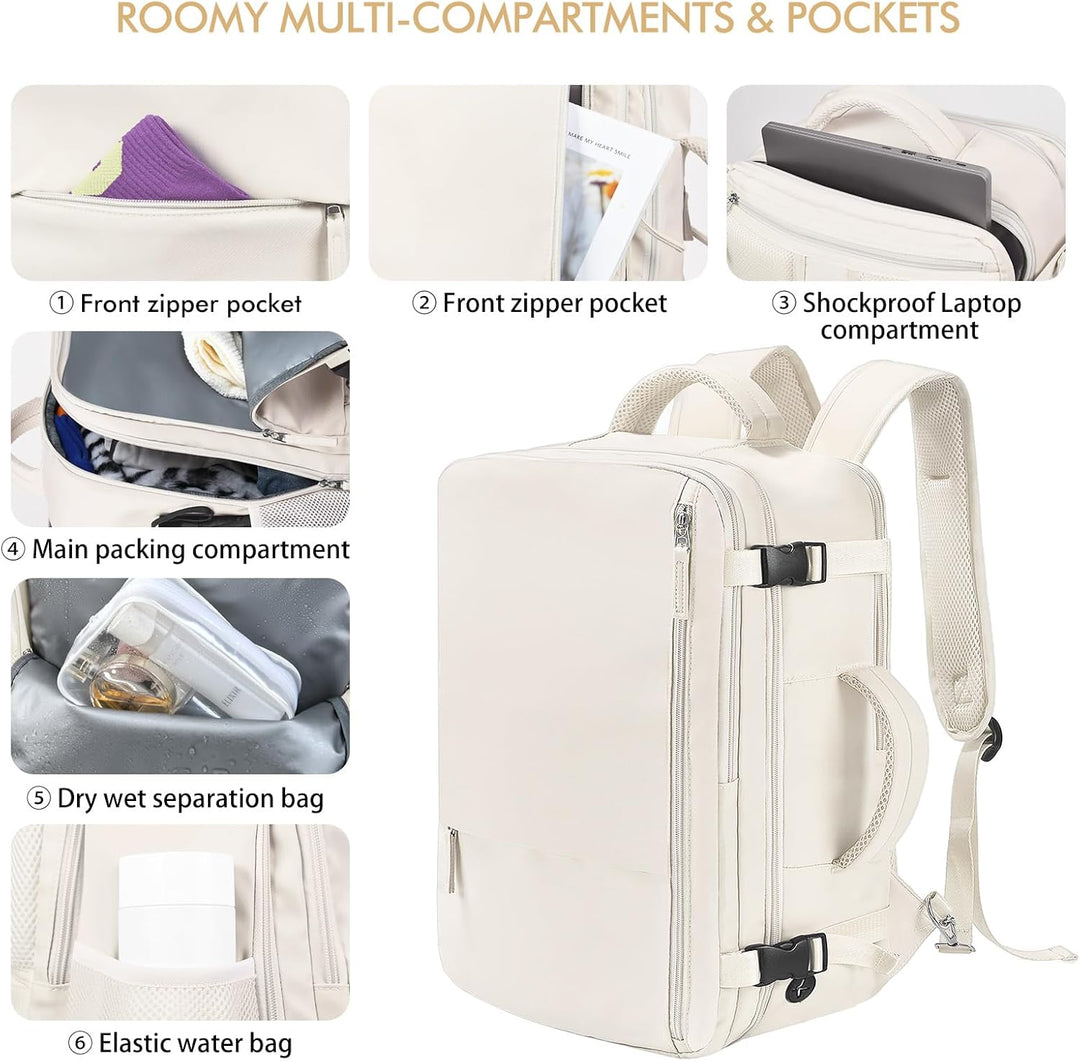 Mochila de viaje Beraliy aprobada por aerolíneas para hombres y muj...