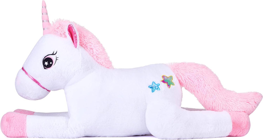 IKASA Juguete de peluche de unicornio gigante, juguetes suaves gran...