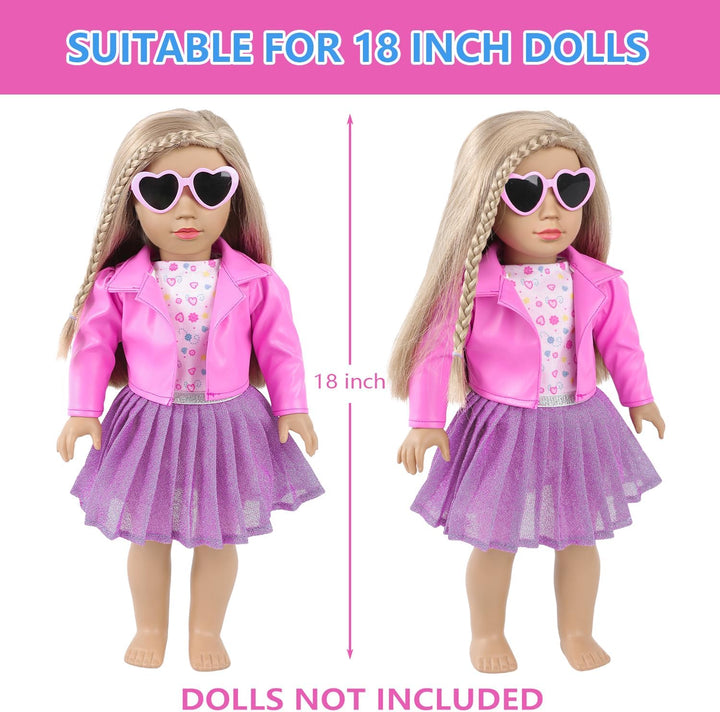 Juego de accesorios y ropa de maquillaje para muñecas estadounidens...