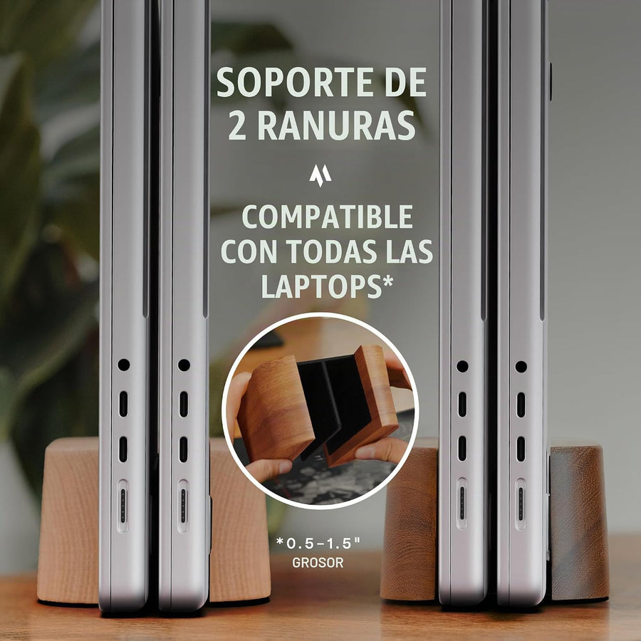 COREMINDED Soporte Vertical Doble Ajustable para Laptop para Escrit...