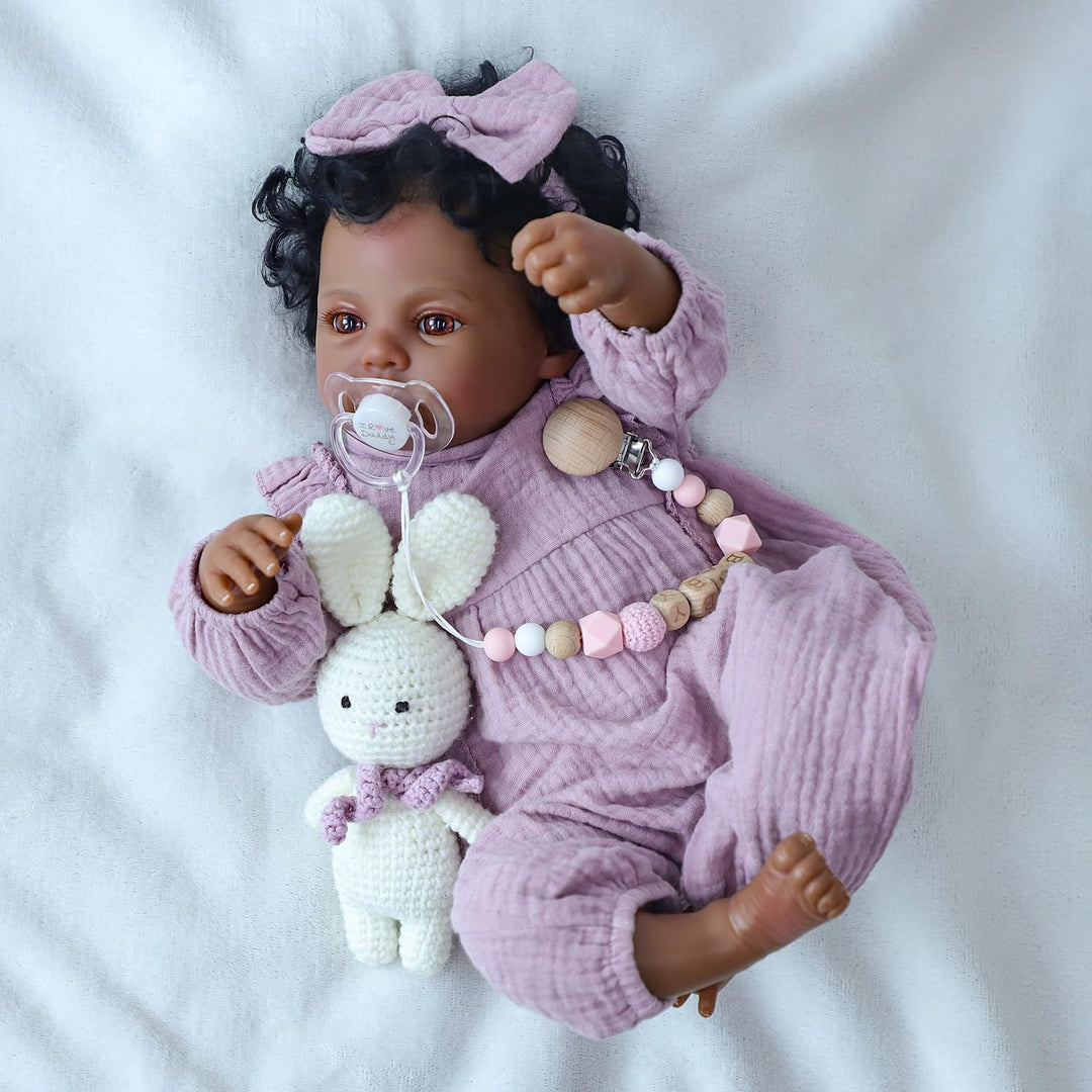 WOOROY Muñecas Realistas Reborn Baby Dolls Niña Negra \u2013 Muñeca...