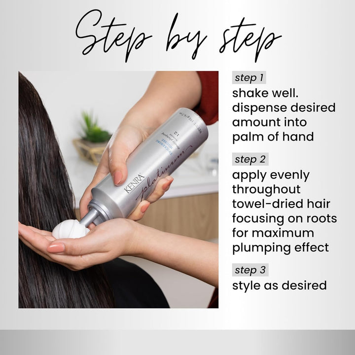 Kenra Platinum Thickening Mousse 12 | Moldeador voluminizador | Aña...