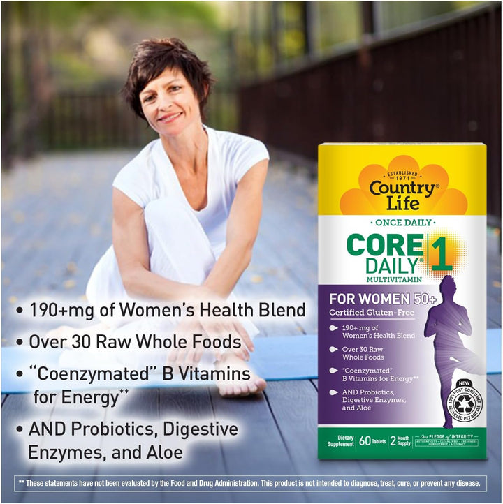 Country Life CORE Daily-1 - Multivitamínico para mujeres mayores de...