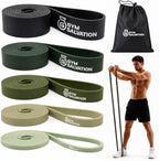 Juego de bandas de resistencia de salvación para gimnasio, 5 bandas de asistencia y entrenamiento de fuerza, bucles duraderos de levantamiento de potencia y entrenamiento con bolsa de transporte