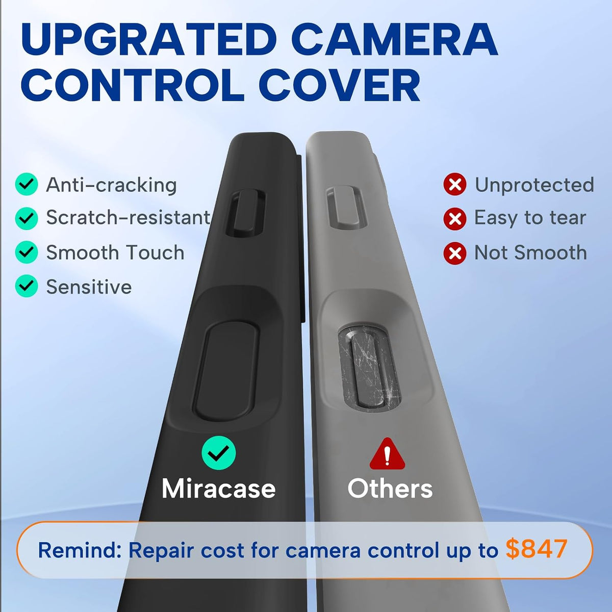 Miracase Funda de silicona y magnética para iPhone 16, color negro