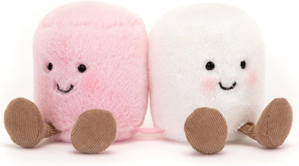 Jellycat Peluche de comida de malvaviscos rosa y blanco