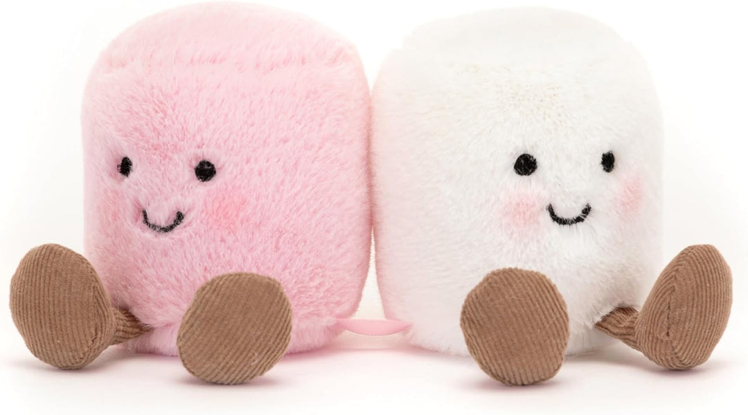 Jellycat Peluche de comida de malvaviscos rosa y blanco