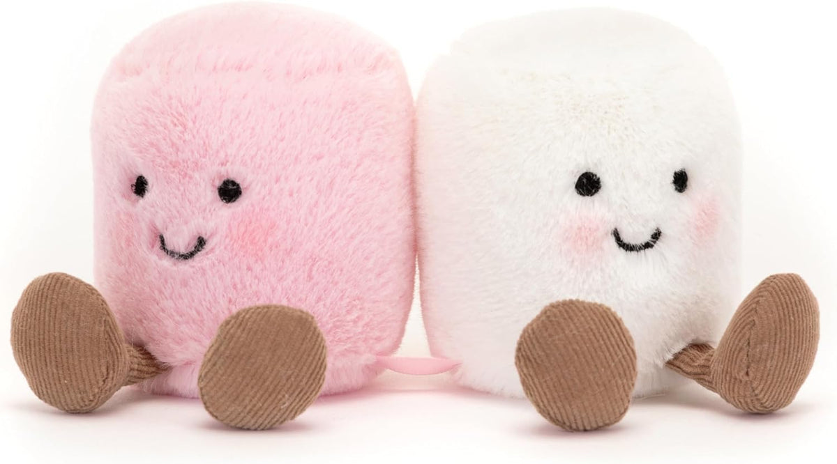 Jellycat Peluche de comida de malvaviscos rosa y blanco