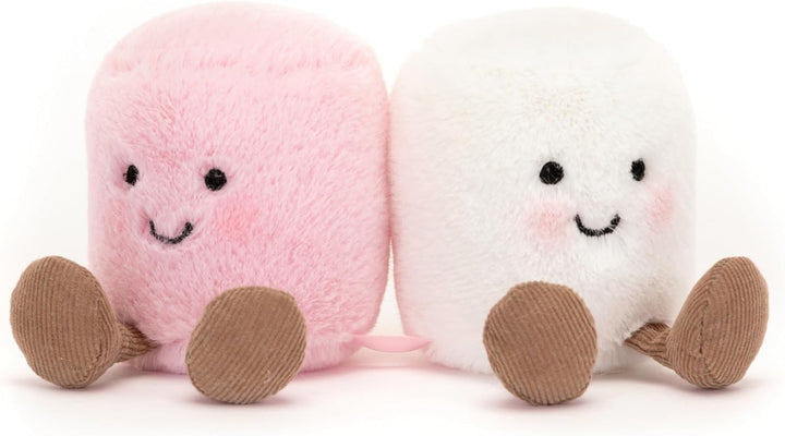 Jellycat Peluche de comida de malvaviscos rosa y blanco