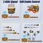 Camión volquete RC 1:64, mini juguete de escritorio con control remoto para