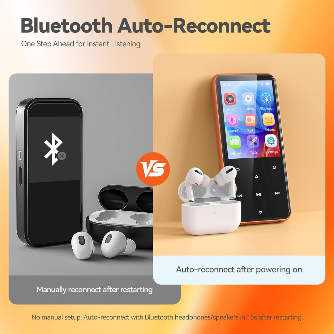 AGPTEK Reproductor MP3 de 64 GB con Bluetooth, reproductor de músic...