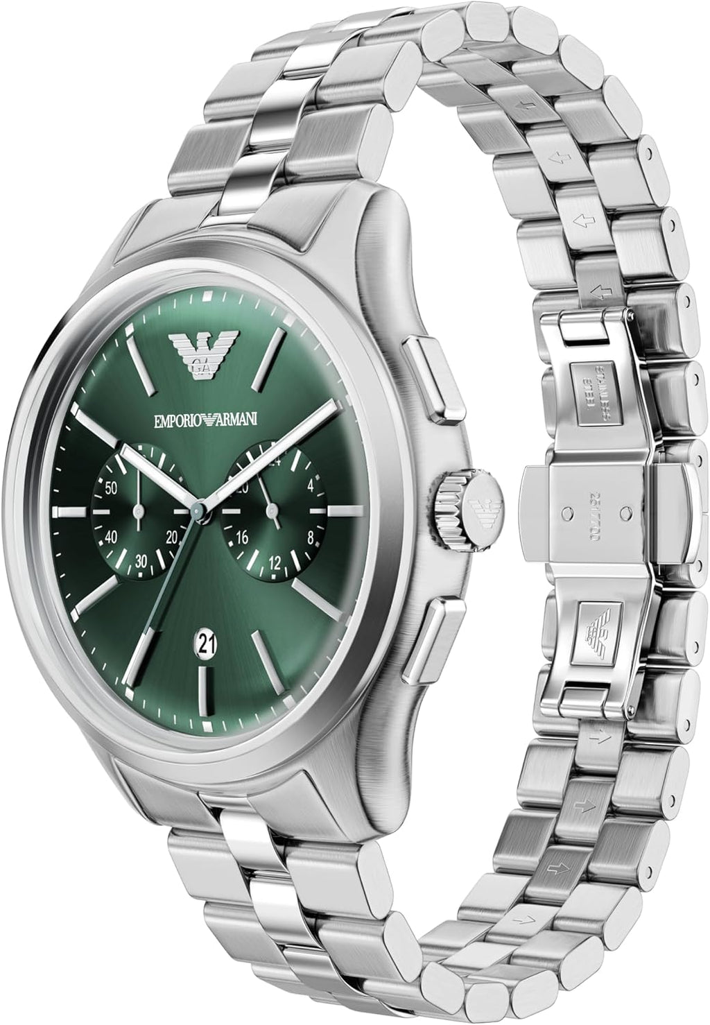 Reloj de Acero Inoxidable con Cronógrafo Emporio Armani