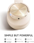 Picun Auriculares Bluetooth inalámbricos B8, tiempo de reproducción, Caqui Blanco