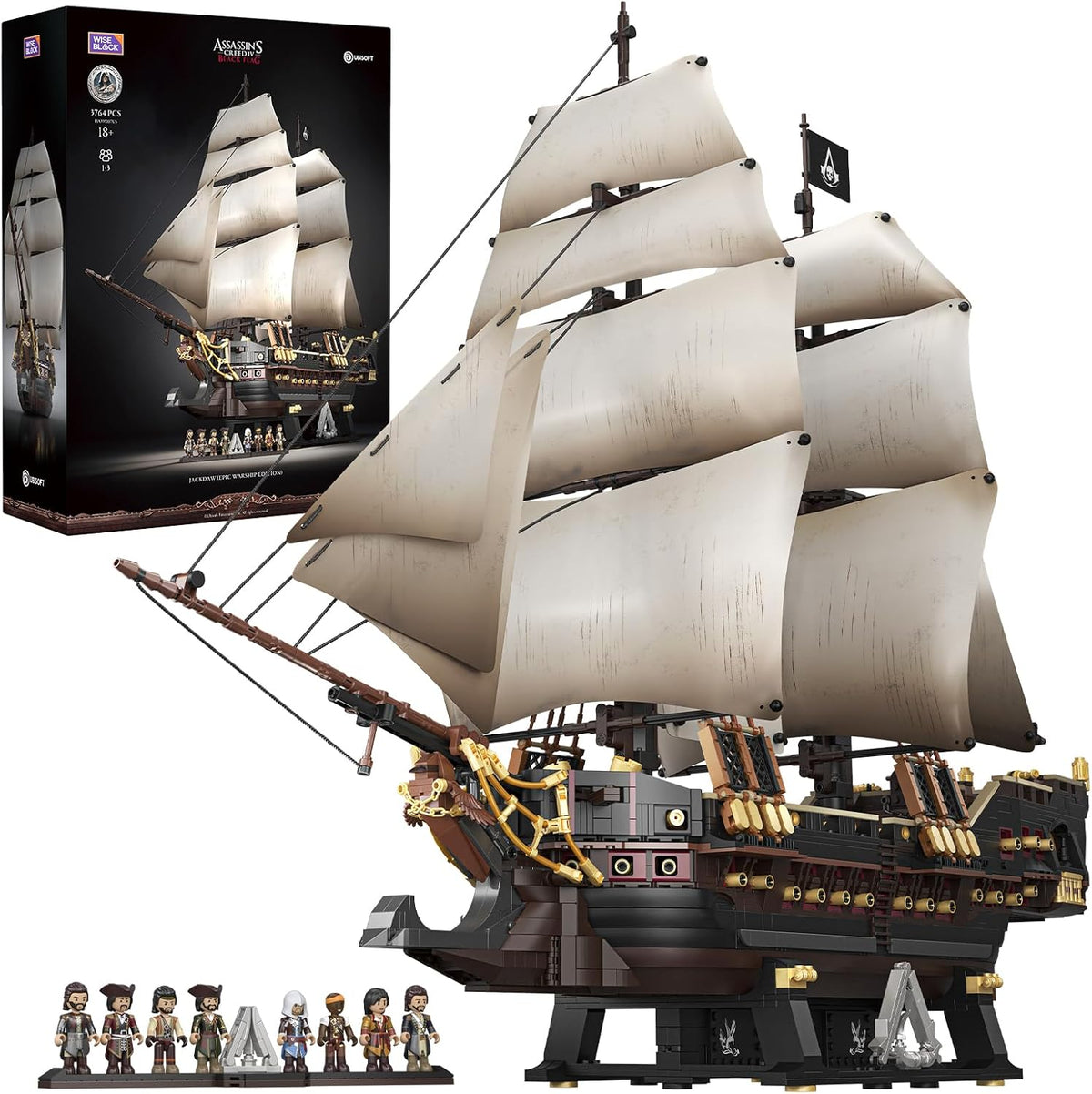 Wise Block Assassin's Creed - Juego de construcción de barcos piratas con
