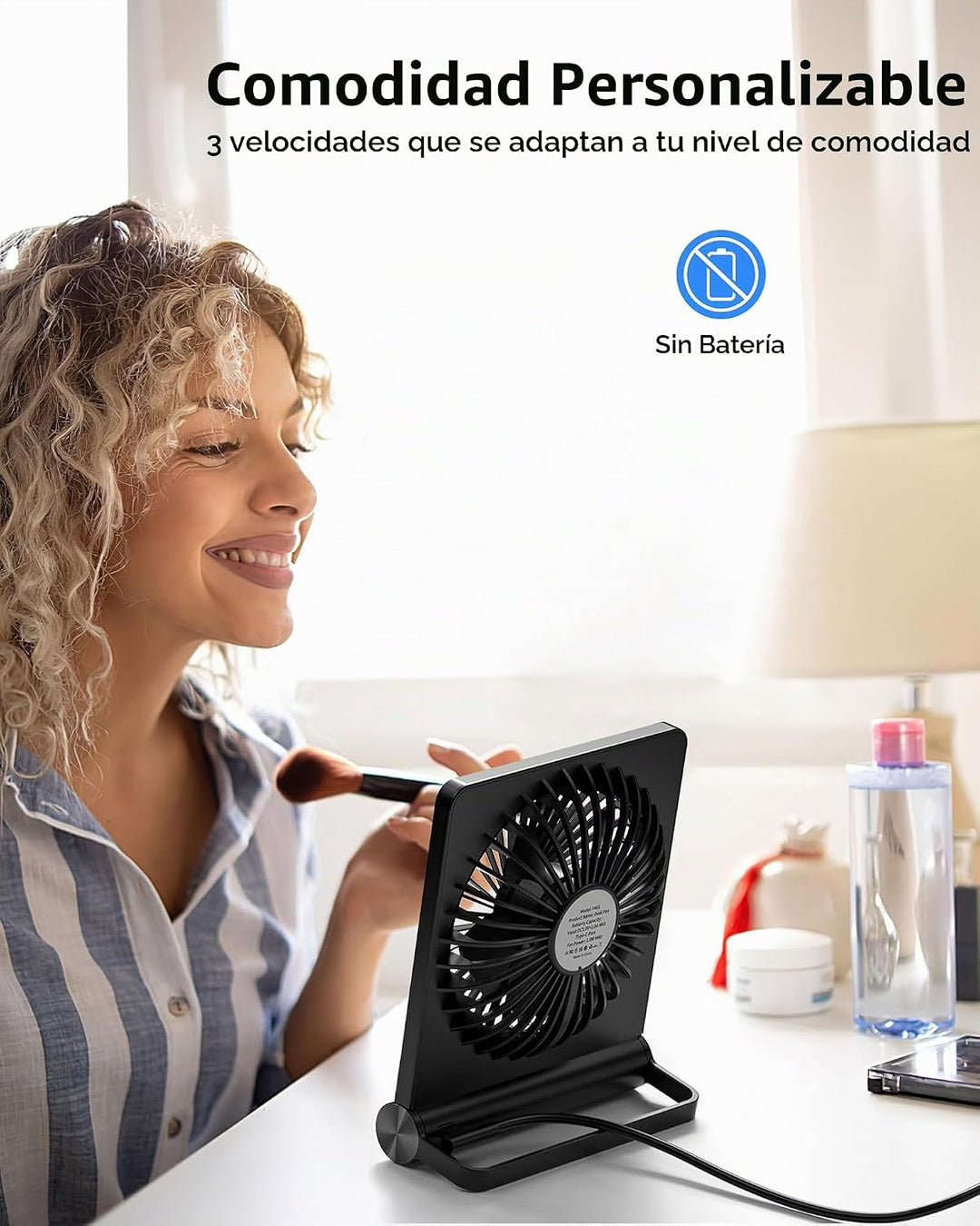 Koonie - Ventilador de escritorio USB, ventilador pequeño ultra sil...