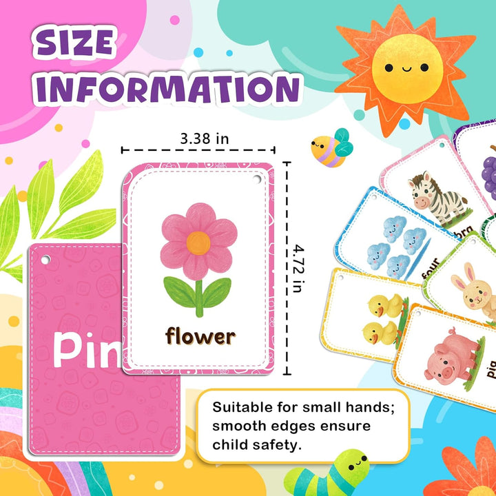 Las tarjetas flash están diseñadas para niños de 1 a 3