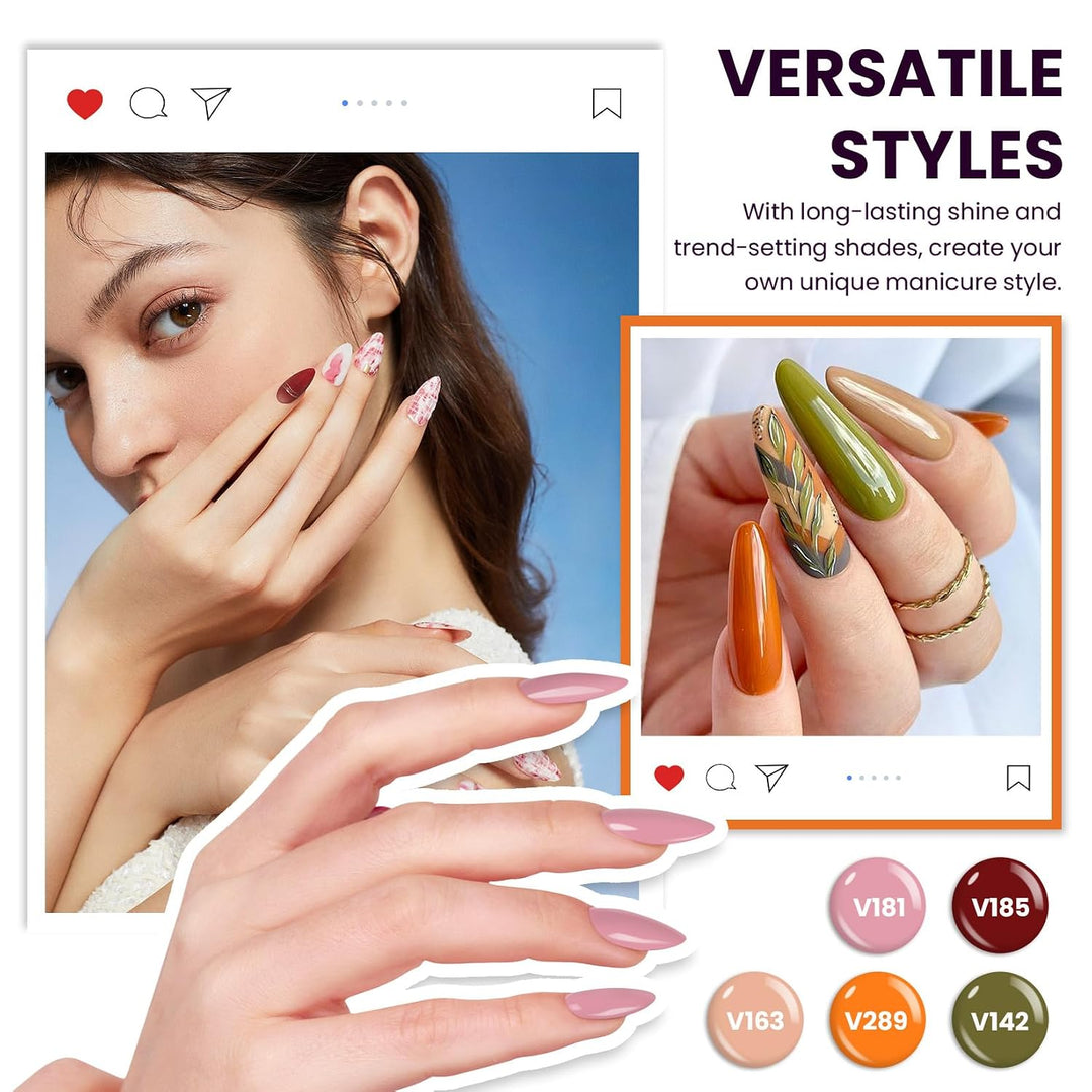 VANREESA Kit de esmalte de uñas de gel con luz UV, 53 piezas, juego...