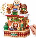 Rolife Kit de casa en miniatura de Navidad, caja de música, decoración de