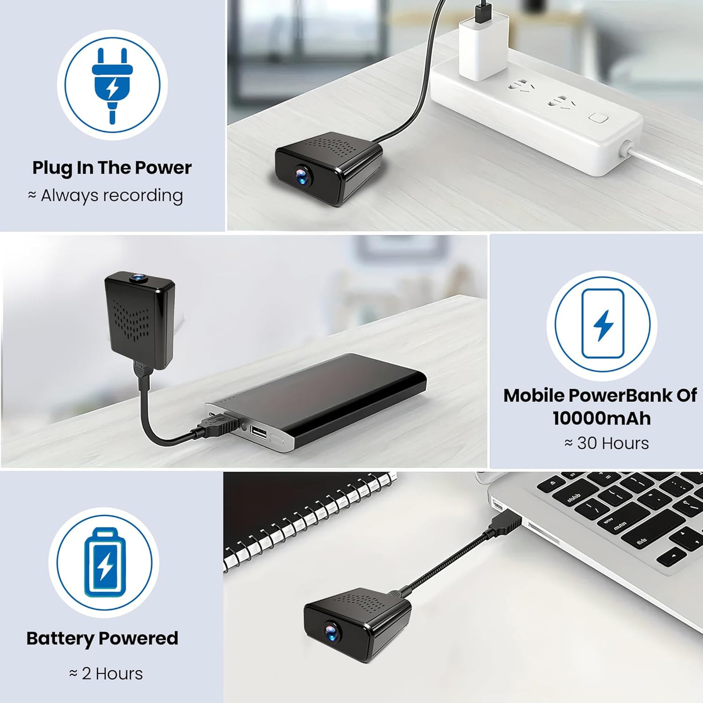 IVVHVVI Mini cámara oculta 2K Ultra HD - Cámara espía